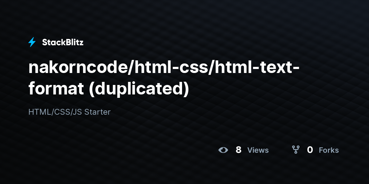 nakorncode/html-css/html-text-format (duplicated) - StackBlitz