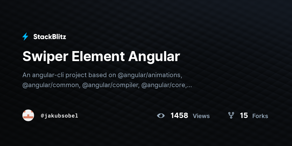Swiper Element Angular - StackBlitz