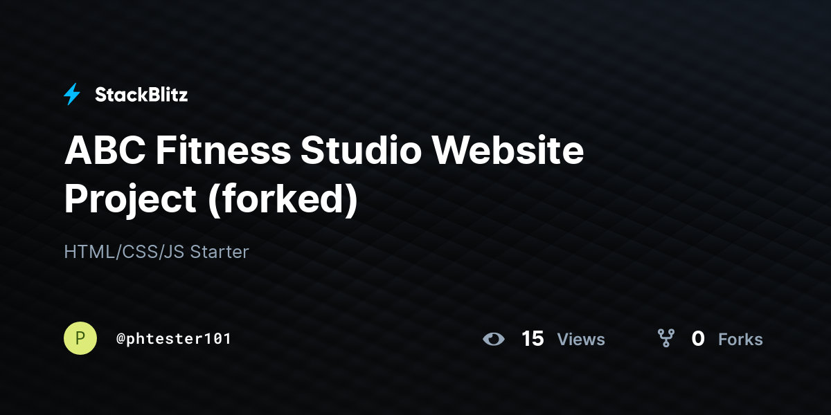 ABC Fitness Studio Website Project (forked) - StackBlitz