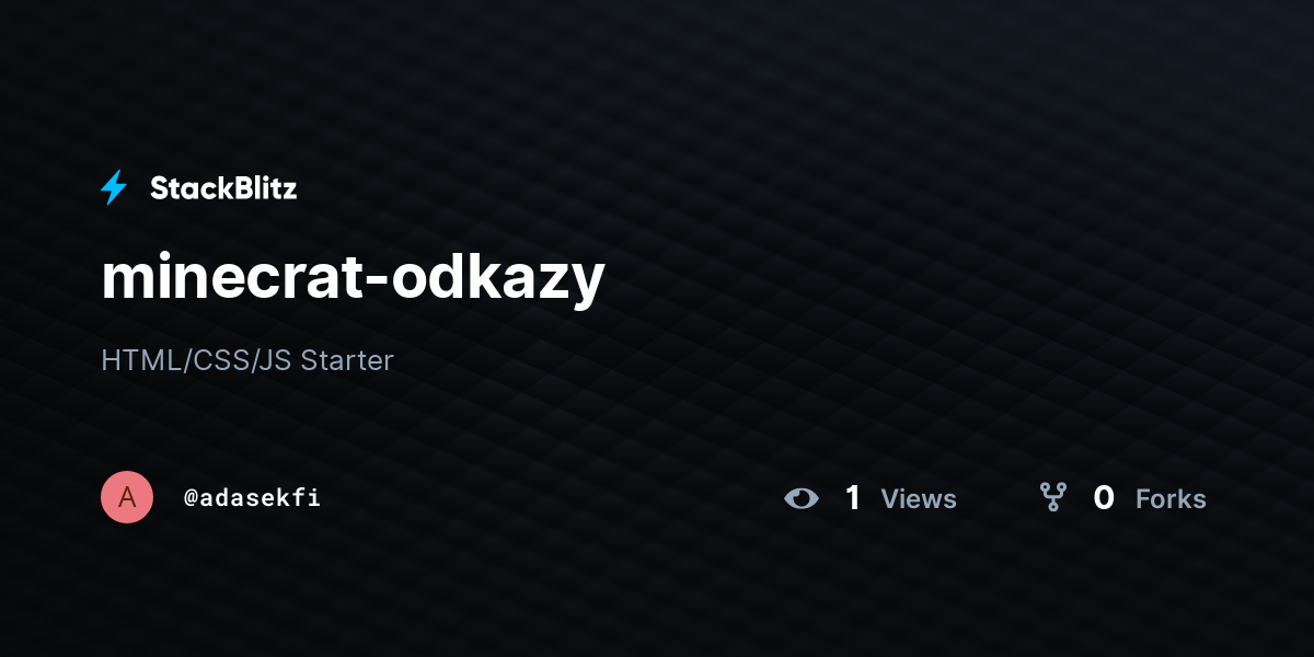 minecrat-odkazy - StackBlitz