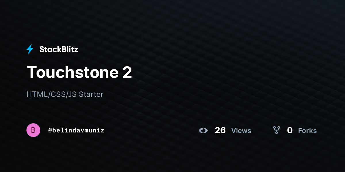 Touchstone 2 - StackBlitz