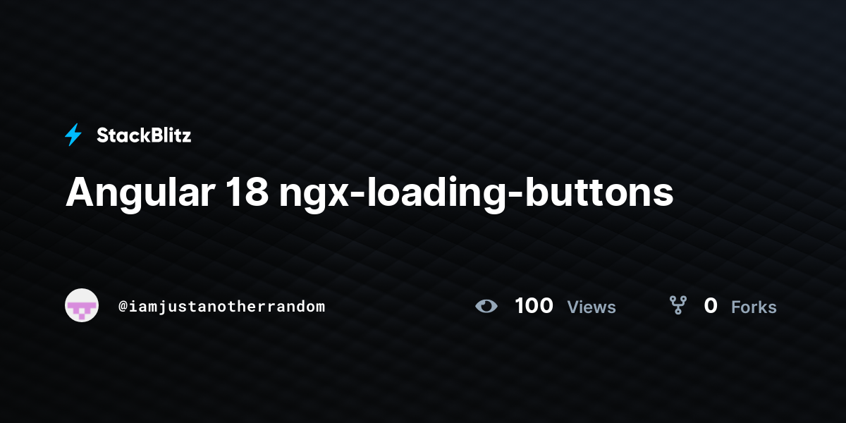 Angular 18 ngx-loading-buttons - StackBlitz