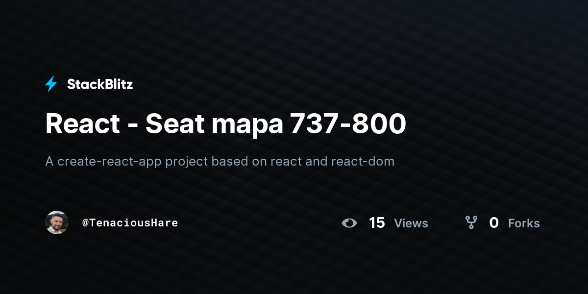React - Seat mapa 737-800 - StackBlitz
