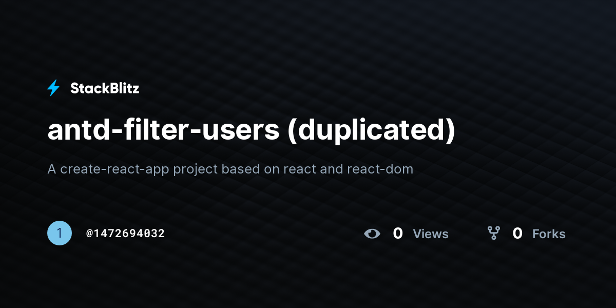 antd-filter-users (duplicated) - StackBlitz