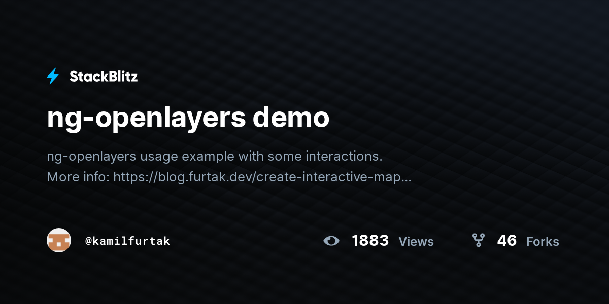 ng-openlayers demo - StackBlitz