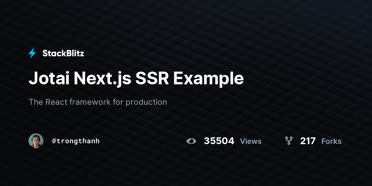 Jotai Next.js SSR Example - StackBlitz