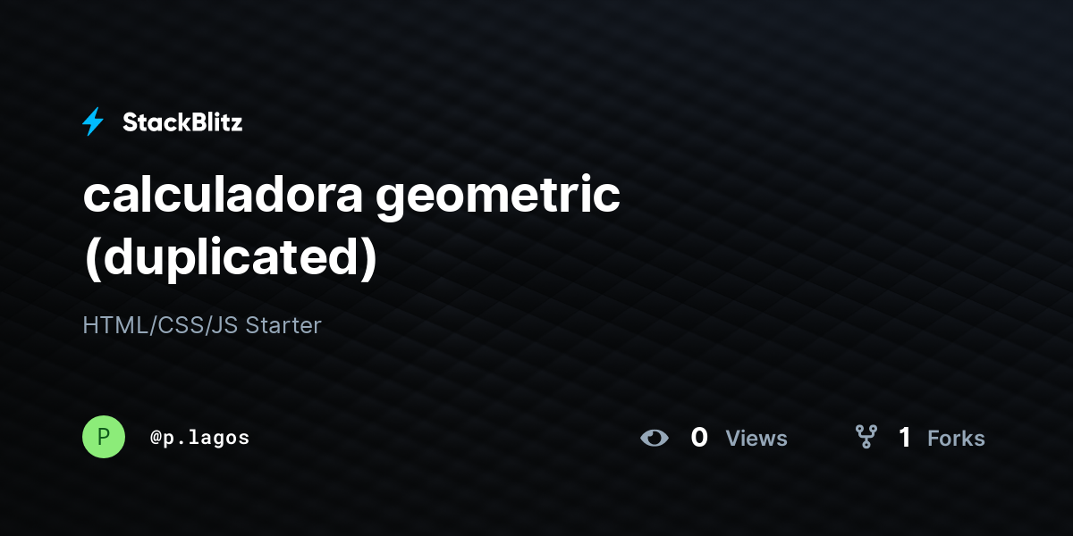 calculadora geometric (duplicated) - StackBlitz