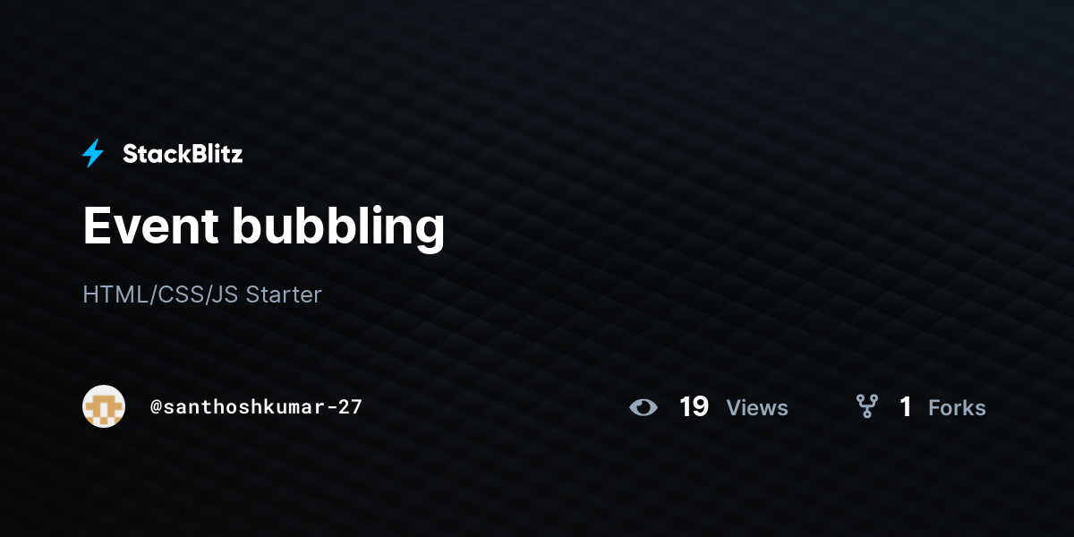 Event bubbling - StackBlitz