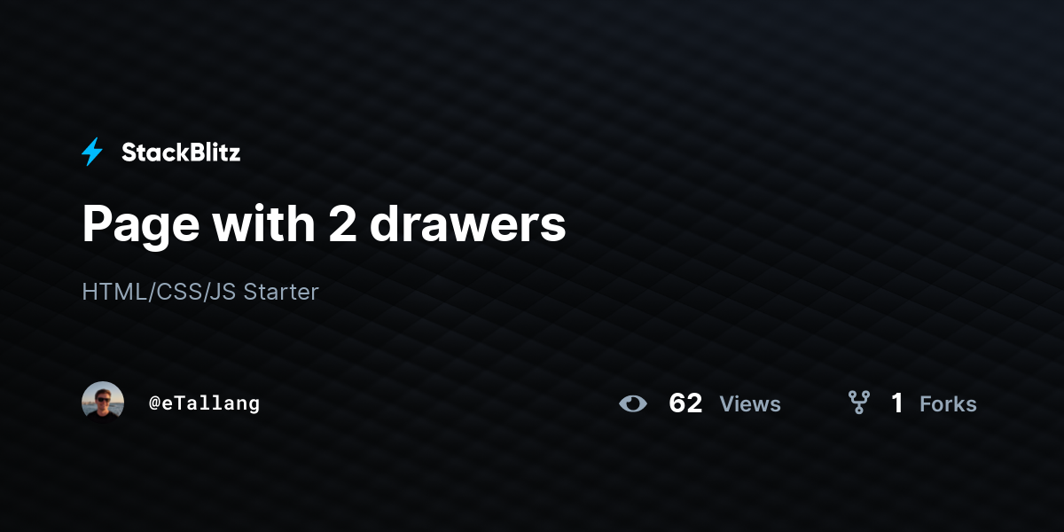 Page with 2 drawers - StackBlitz