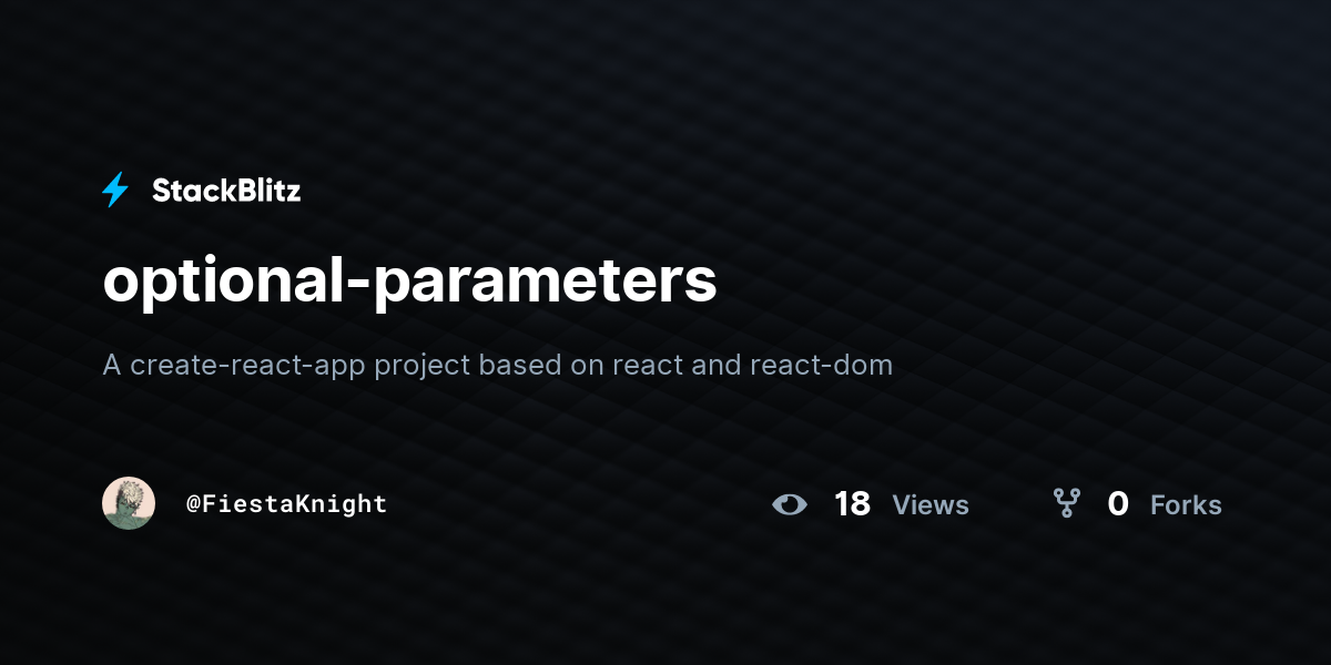 optional-parameters - StackBlitz