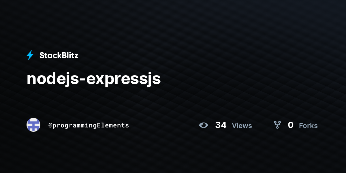 nodejs-expressjs - StackBlitz