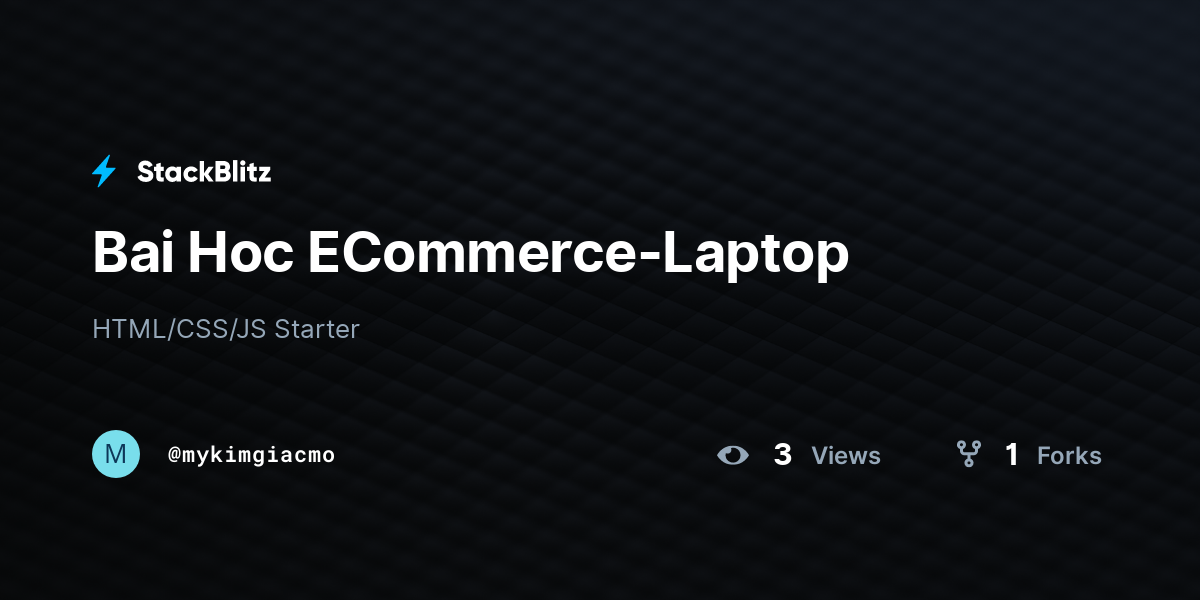 Bai Hoc ECommerce-Laptop - StackBlitz