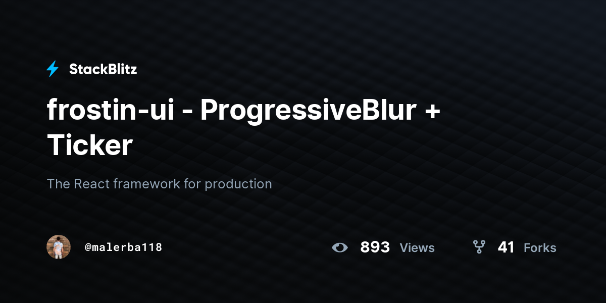 frostin-ui - ProgressiveBlur + Ticker - StackBlitz