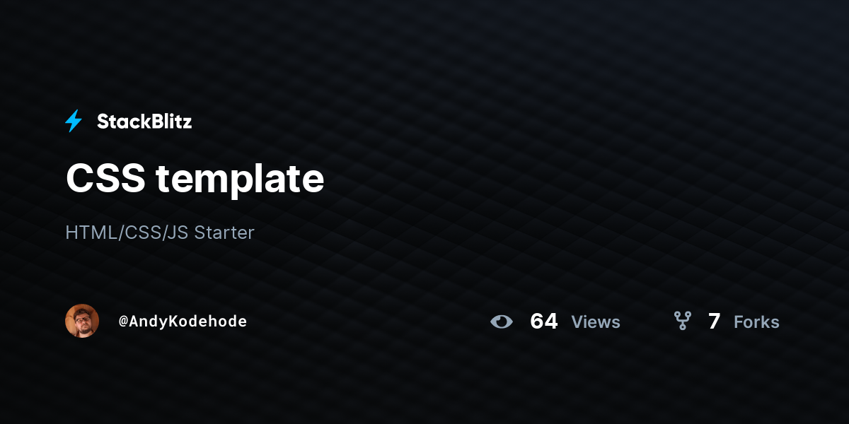 CSS template - StackBlitz