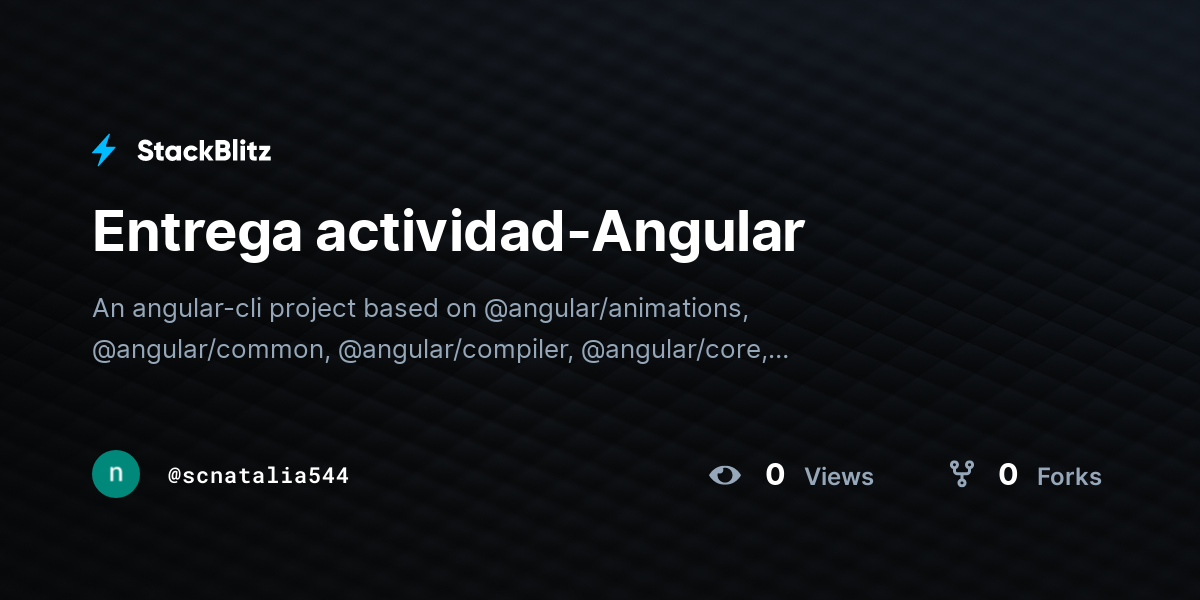 Entrega actividad-Angular - StackBlitz