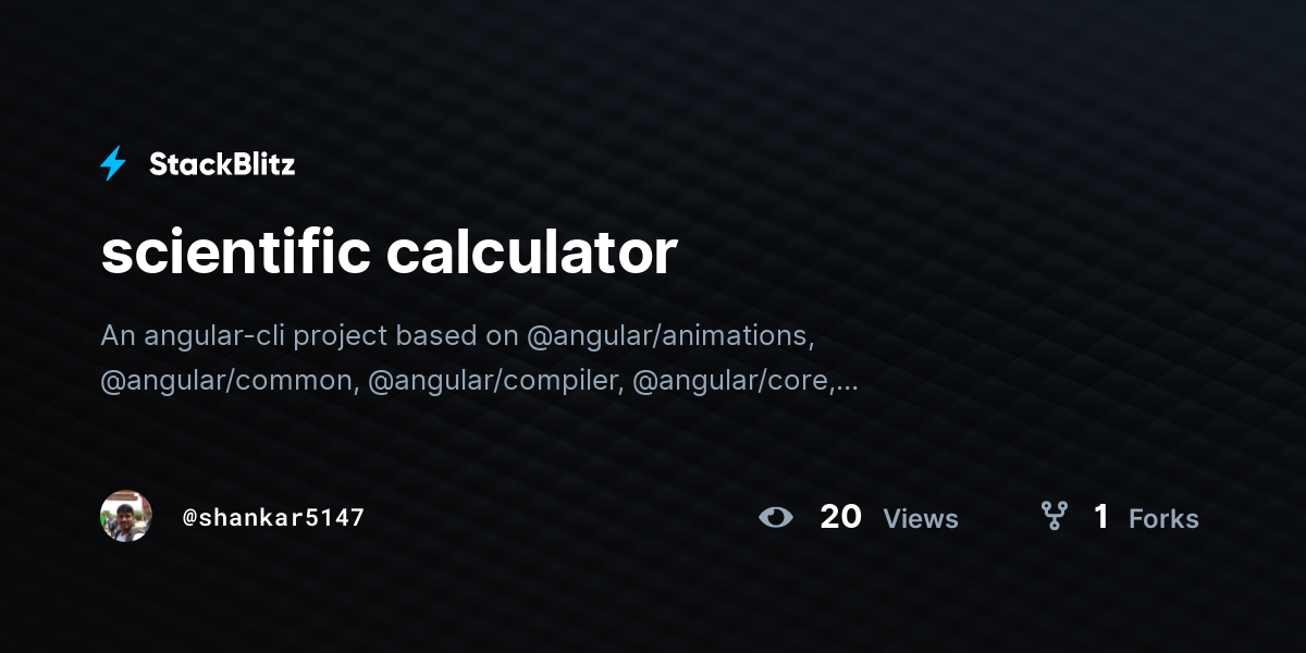 scientific calculator - StackBlitz