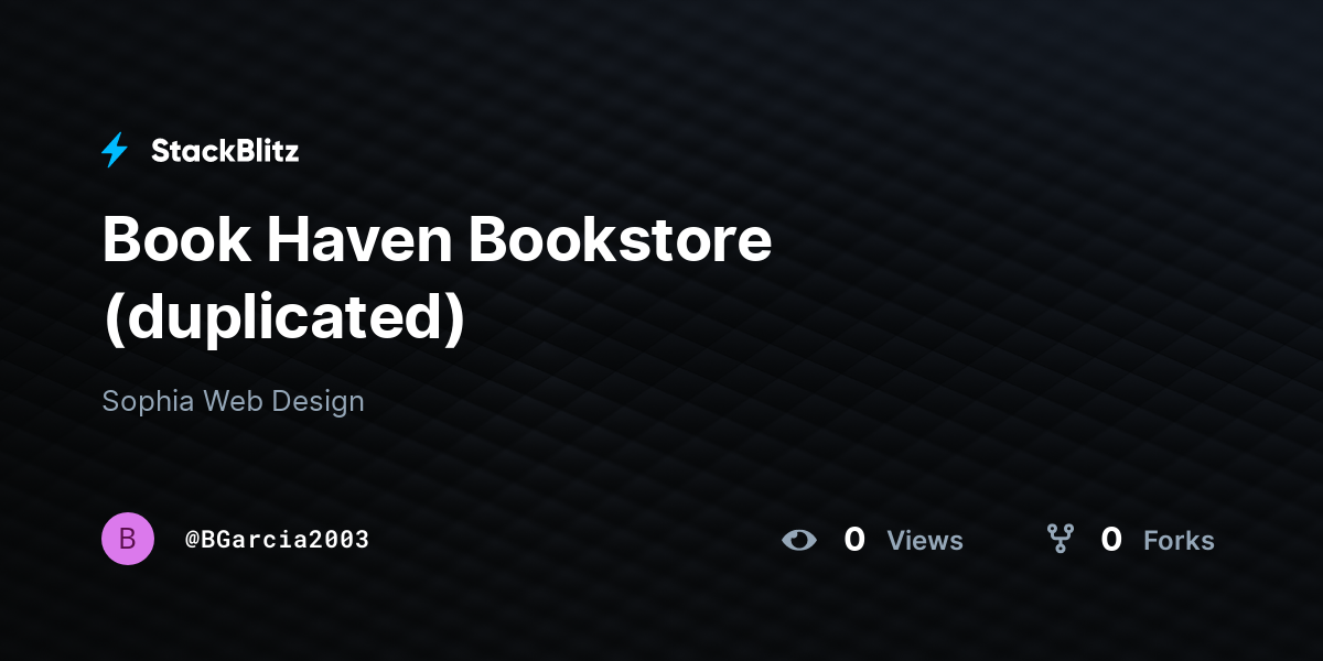 Book Haven Bookstore (duplicated) - StackBlitz
