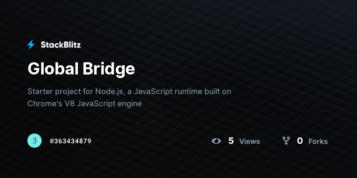 Global Bridge - StackBlitz