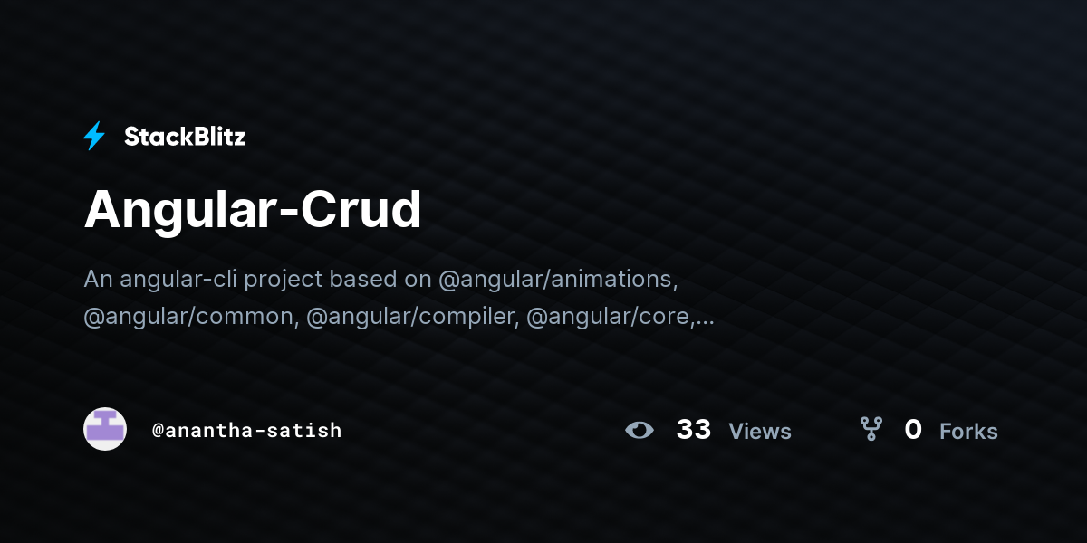 Angular-Crud - StackBlitz