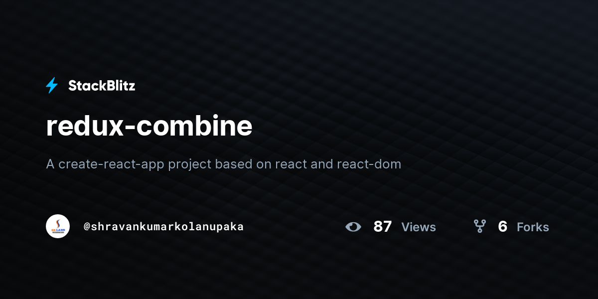 redux-combine - StackBlitz
