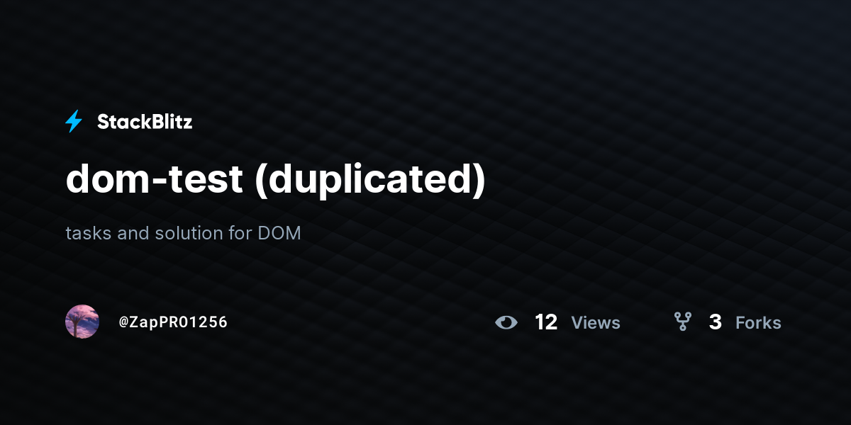 dom-test (duplicated) - StackBlitz