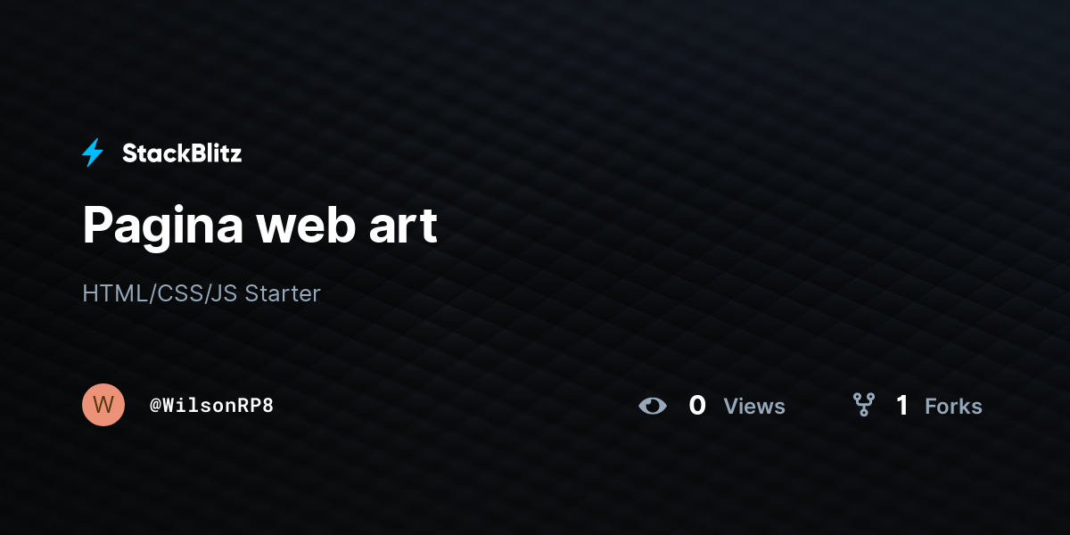Pagina web art - StackBlitz