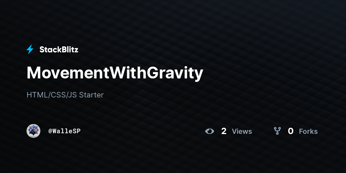 MovementWithGravity - StackBlitz