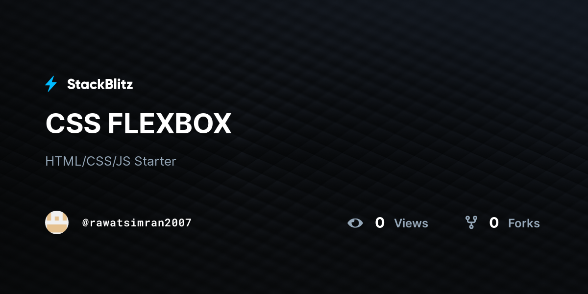 CSS FLEXBOX - StackBlitz