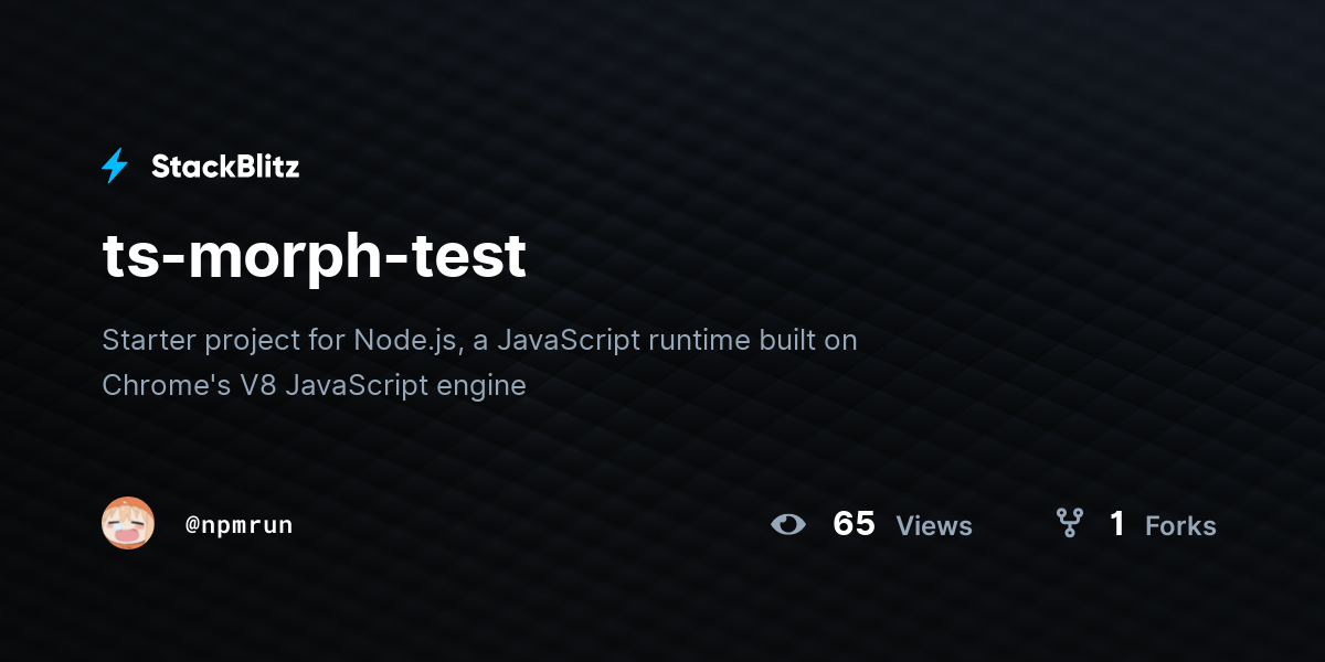 ts-morph-test - StackBlitz