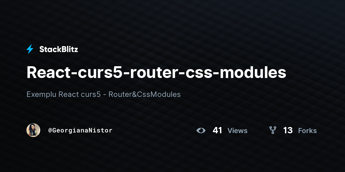 React-curs5-router-css-modules - StackBlitz