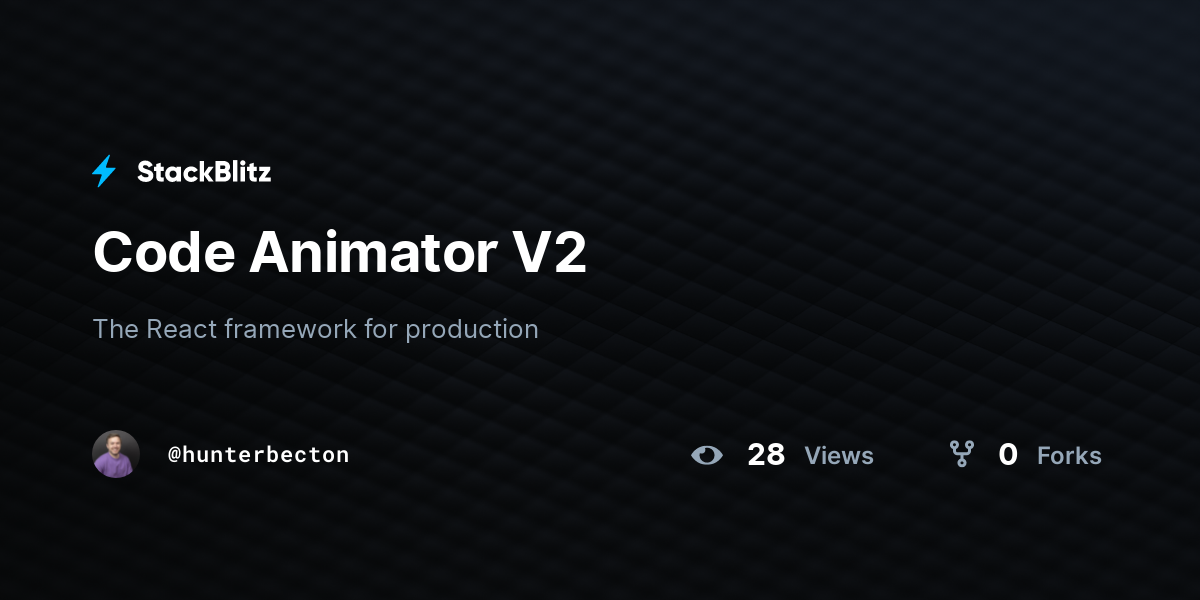 Code Animator V2 - StackBlitz