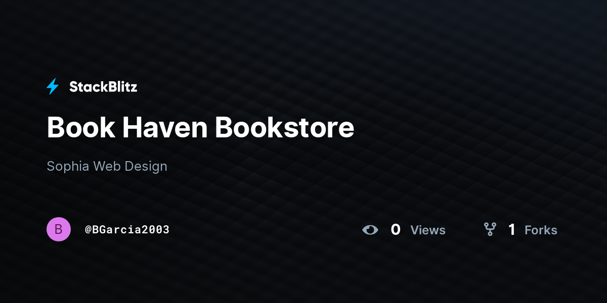Book Haven Bookstore - StackBlitz