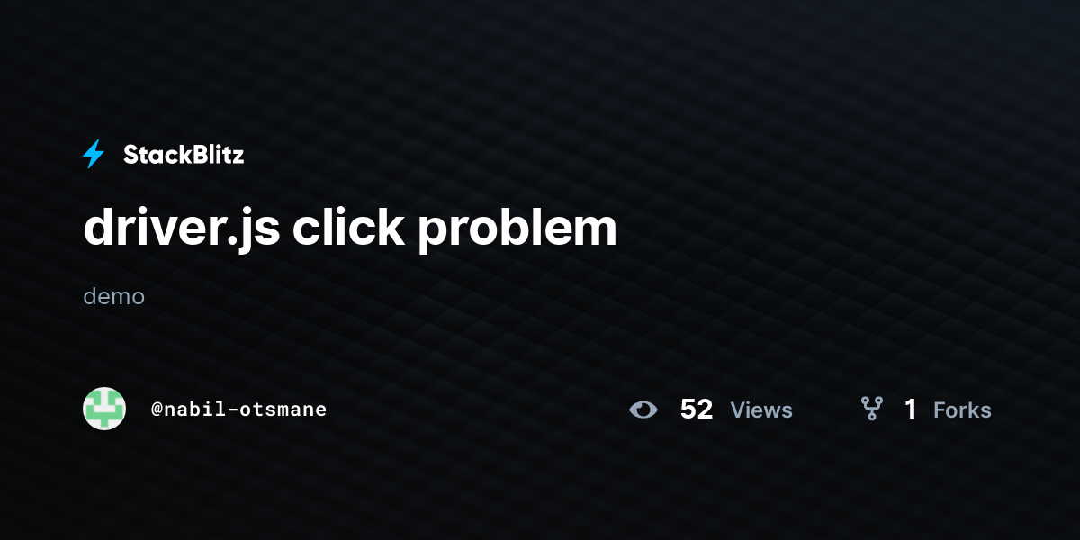 driver.js click problem - StackBlitz