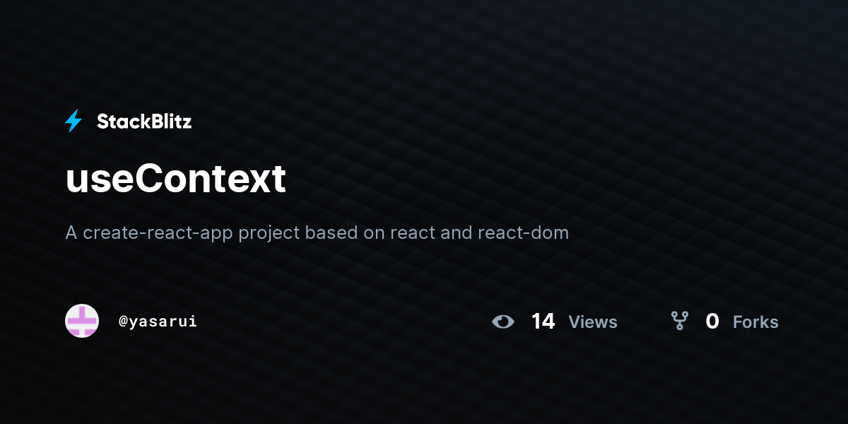 useContext - StackBlitz