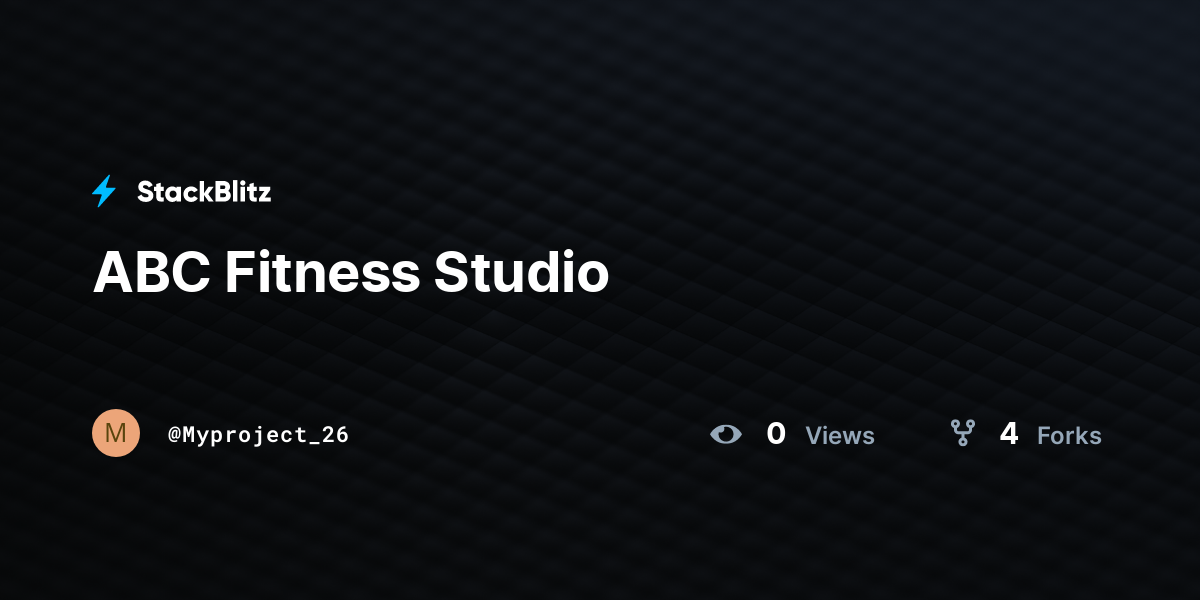 ABC Fitness Studio - StackBlitz