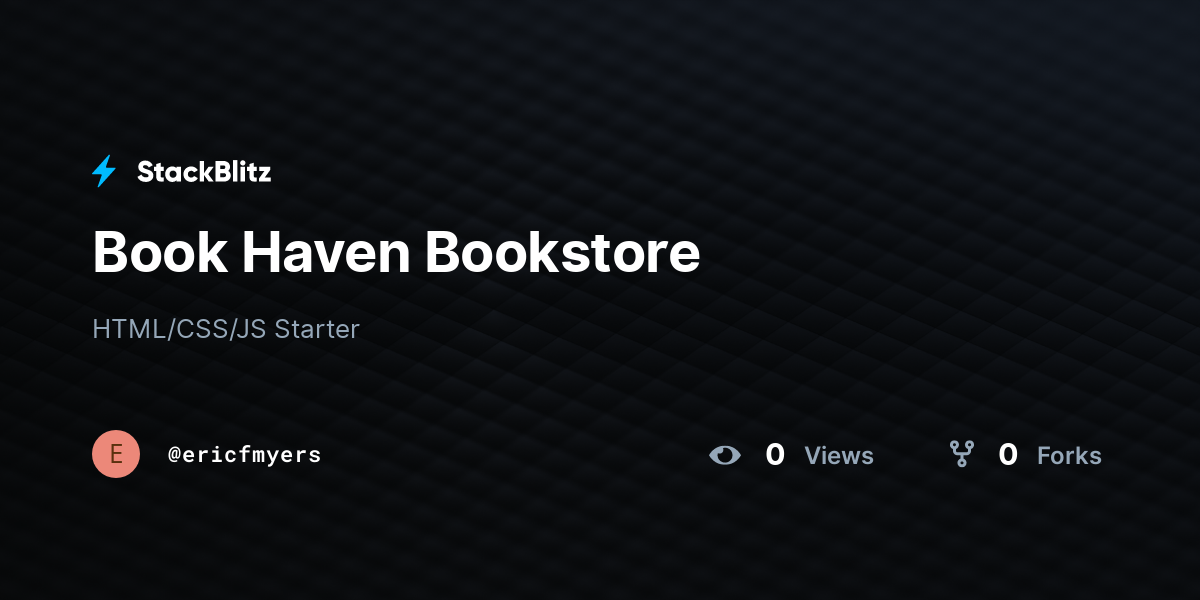 Book Haven Bookstore - StackBlitz