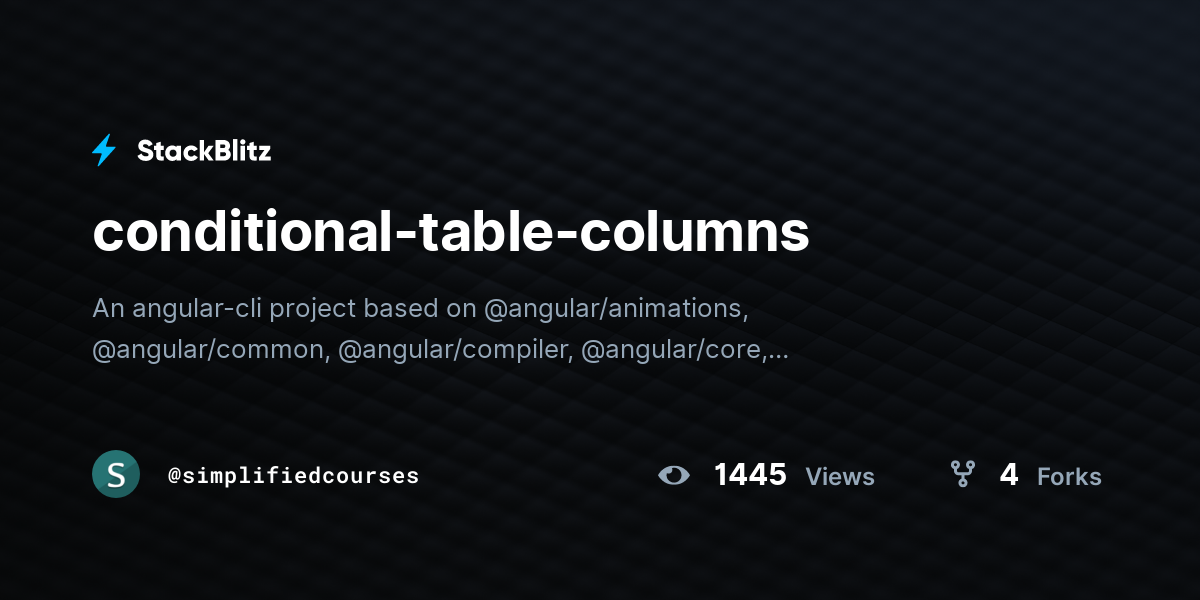 conditional-table-columns - StackBlitz
