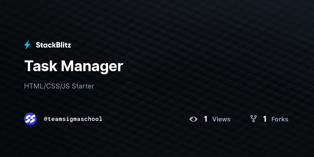 Task Manager - StackBlitz