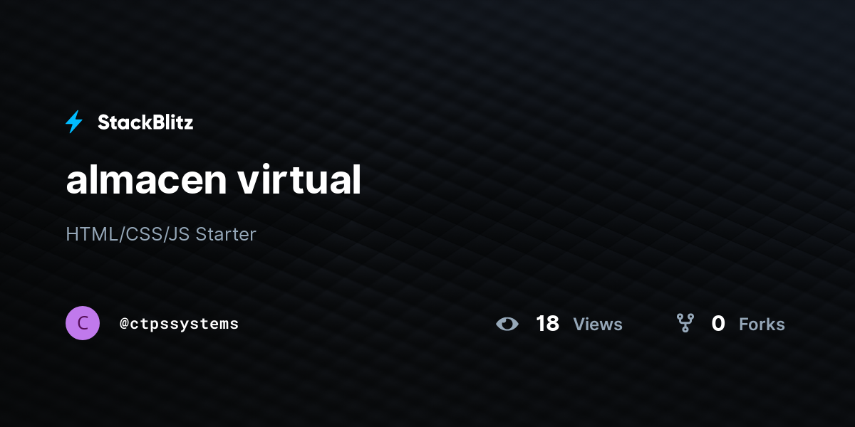 almacen virtual - StackBlitz