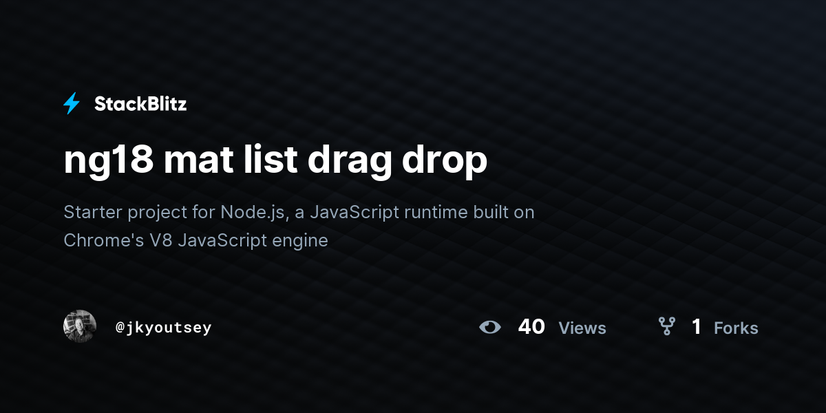 ng18 mat list drag drop - StackBlitz