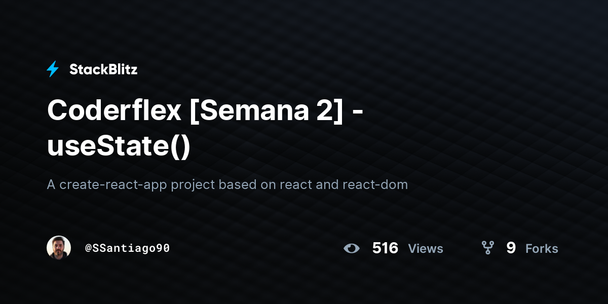 Coderflex [Semana 2] - useState() - StackBlitz