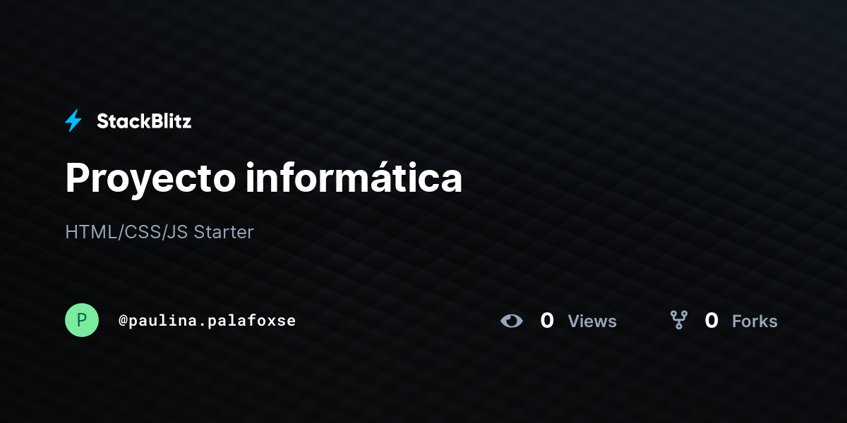 Proyecto informática - StackBlitz