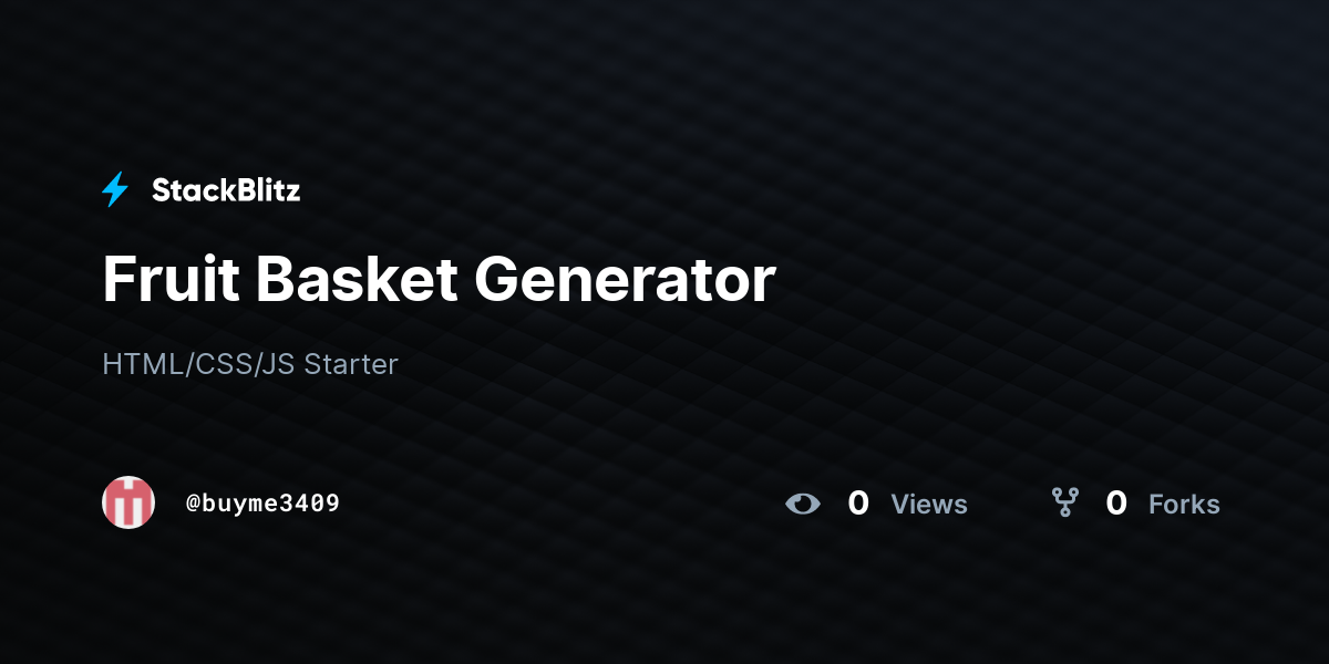 Fruit Basket Generator - StackBlitz