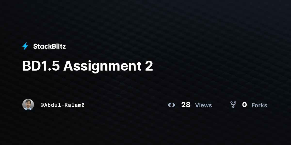 BD1.5 Assignment 2 - StackBlitz