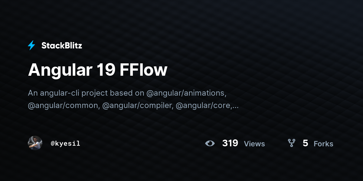 Angular 19 FFlow - StackBlitz