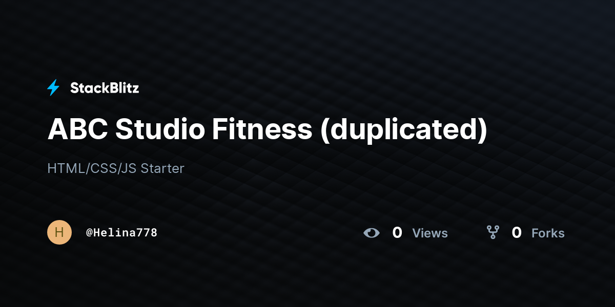 ABC Studio Fitness (duplicated) - StackBlitz