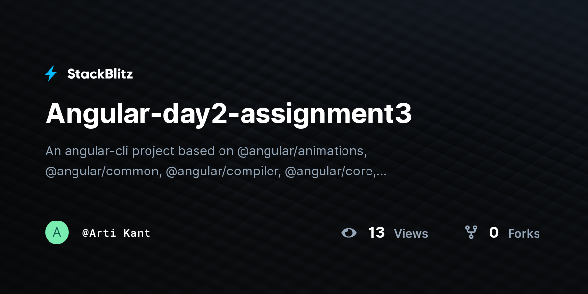 Angular-day2-assignment3 - StackBlitz
