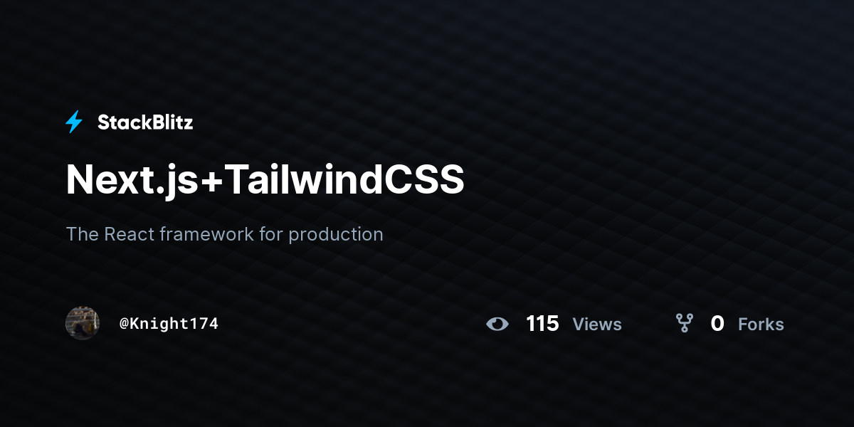 Next.js+TailwindCSS - StackBlitz