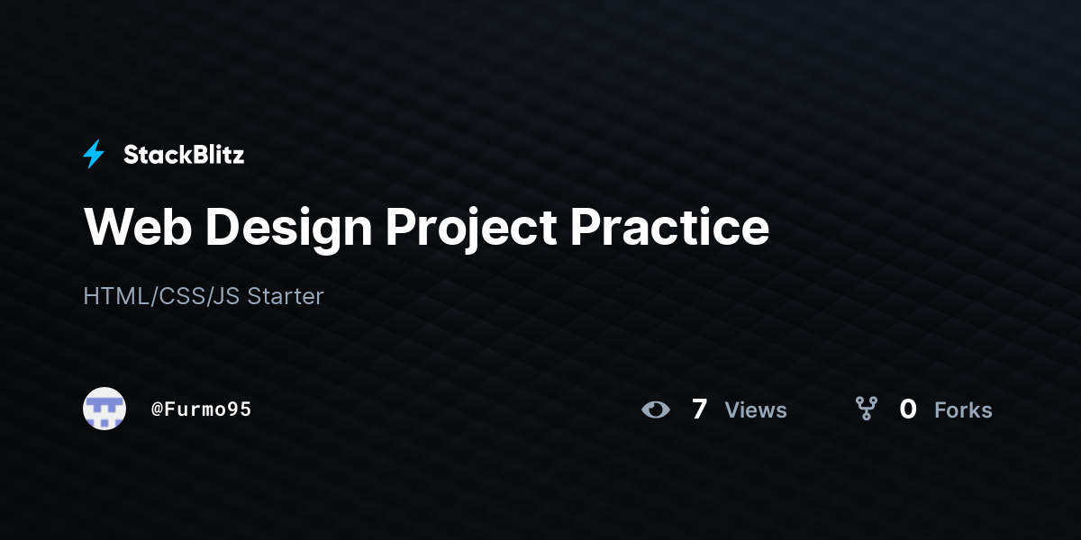 Web Design Project Practice - StackBlitz