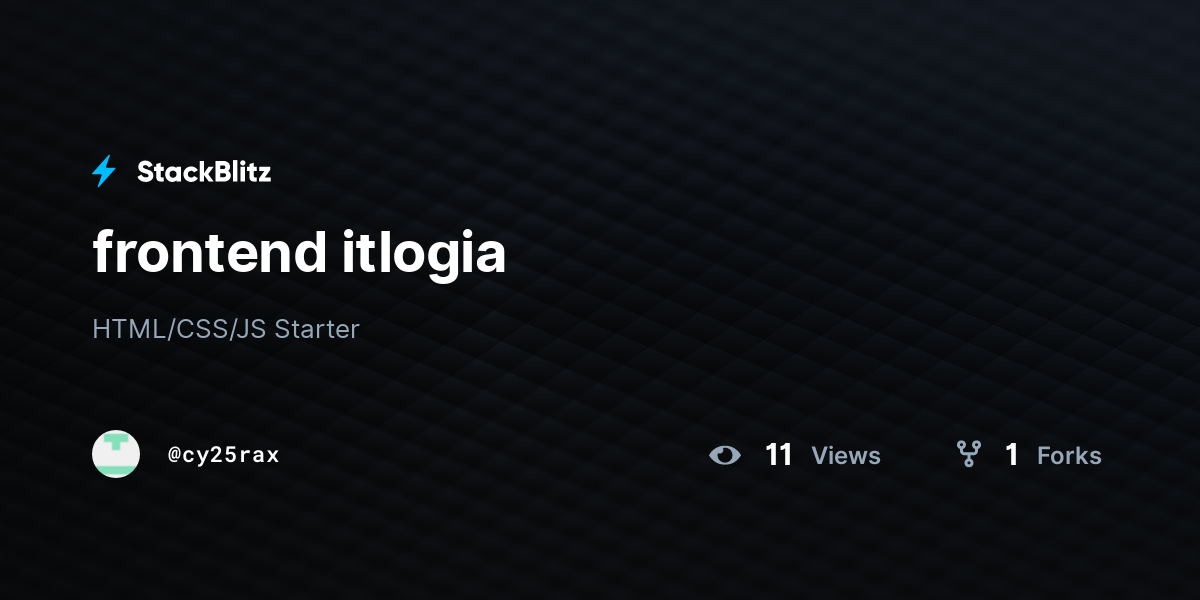 frontend itlogia - StackBlitz